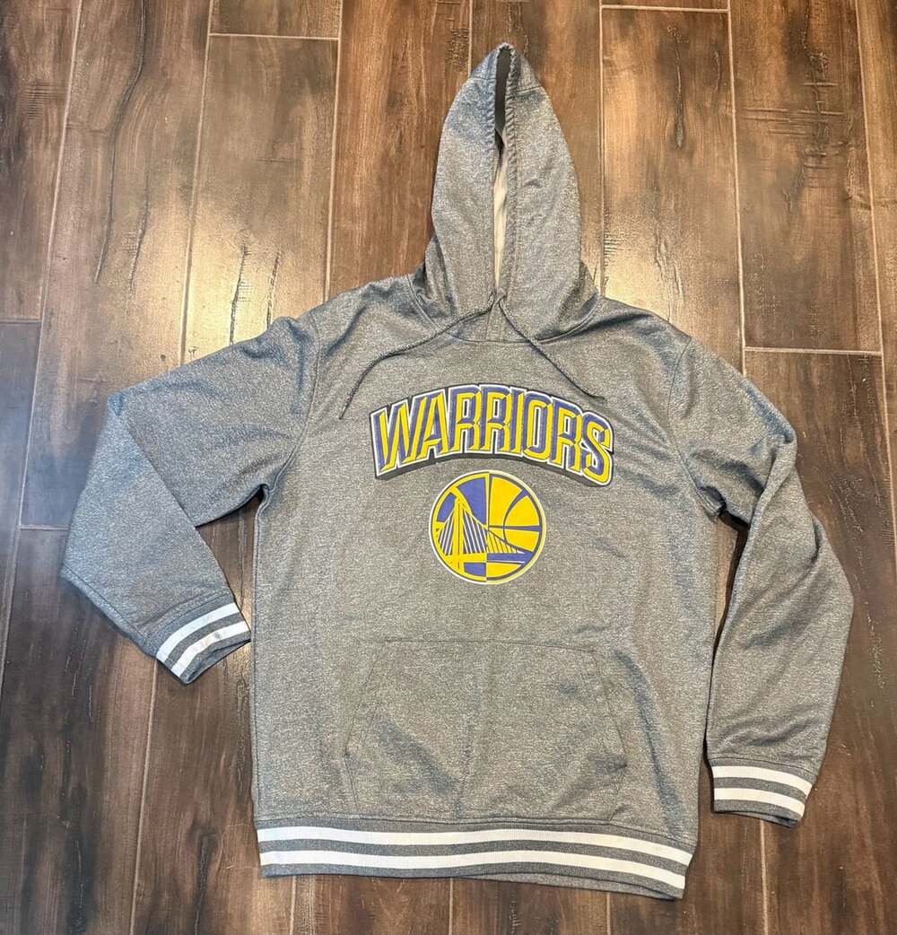 UNK NBA Golden State Warriors Hoodie Size Medium Gray Pullover